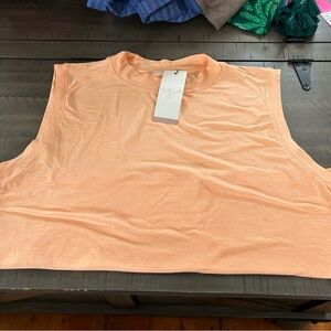 Calia Lustralux Mockneck Tank in Apricot Wash Size XL
